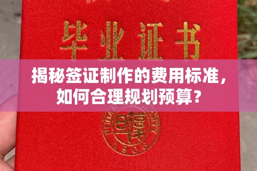 山西揭秘签证制作的费用标准，如何合理规划预算？
