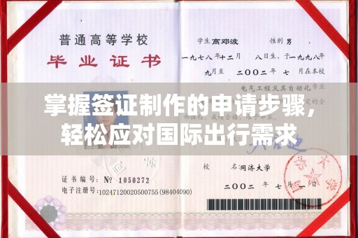 山西掌握签证制作的申请步骤，轻松应对国际出行需求