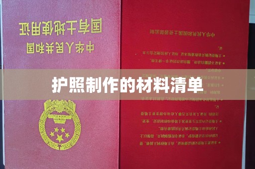 山西护照制作的材料清单